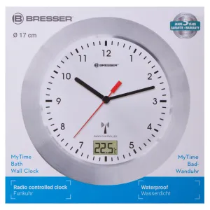 Часы настенные Bresser MyTime Bath, водонепроницаемые, белые, изображение 7